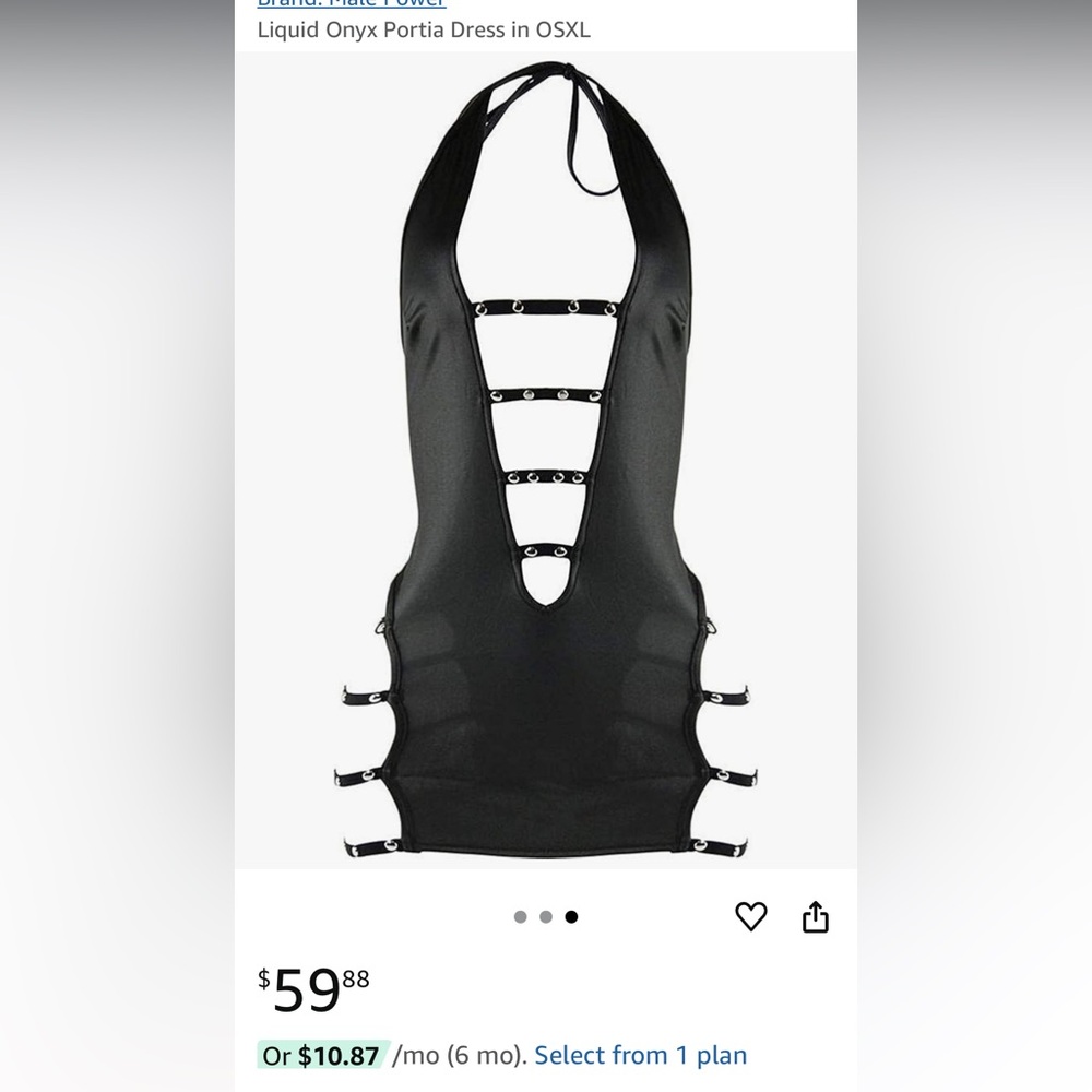 Sexy Black slick halter dress